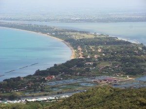 Il tombolo della Giannella, visto dall'alto