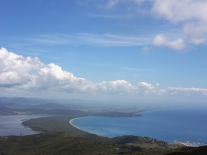 Una veduta da un crinale dell'alto Argentario